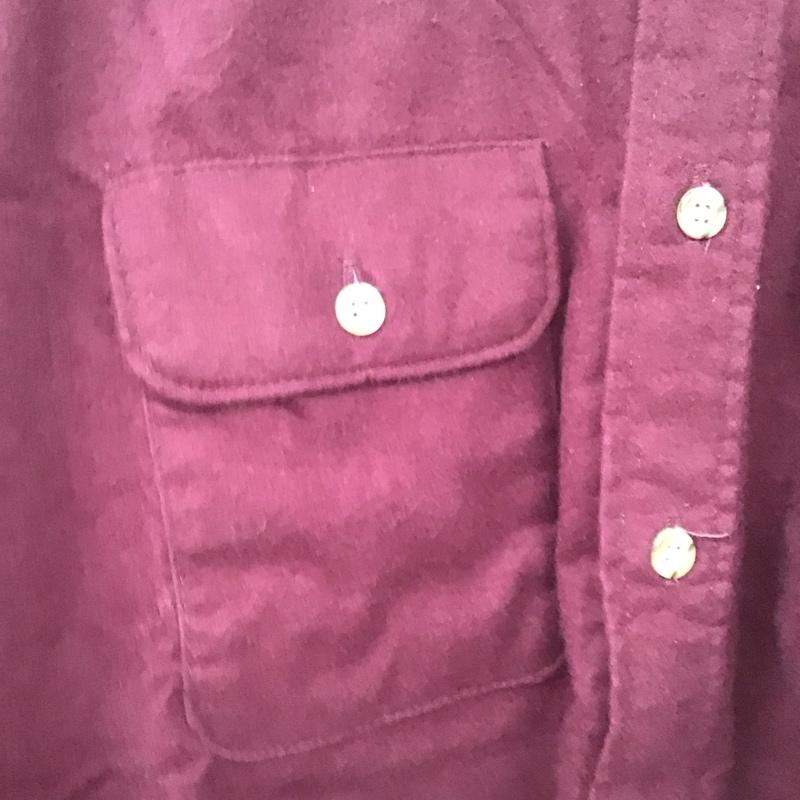 ファイブブラザー FIVE BROTHER シャツ、ブラウス 長袖 長袖シャツ 90s usa製 シャモアクロス L 無地 えんじ / ワインレッド /  メンズ USED 古着 中古 10128690