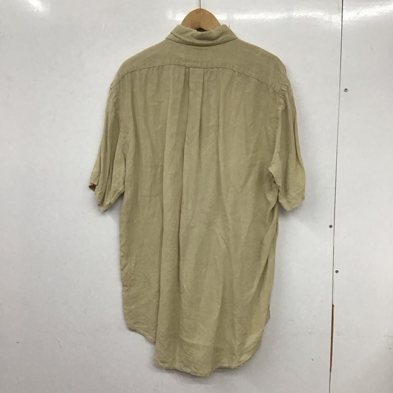 ラルフローレン RALPHLAUREN シャツ、ブラウス 半袖 半袖シャツ 無地シャツ カラーシャツ ボタンダウンシャツ M ロゴ、文字 ベージュ / ベージュ /  メンズ USED 古着 中古 10133965