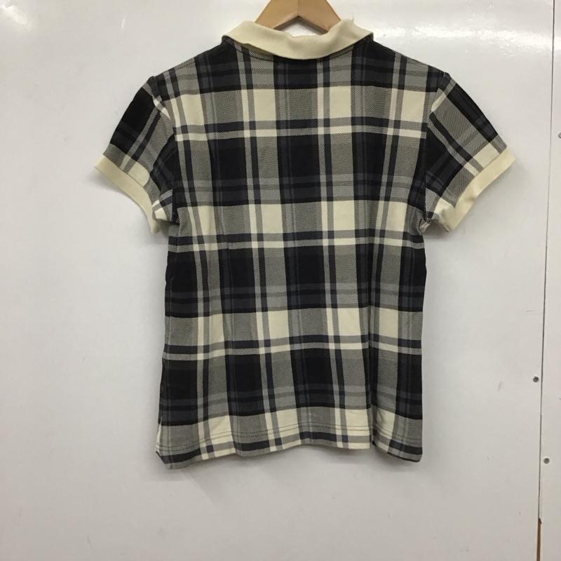 アベイシングエイプ A BATHING APE ポロシャツ 半袖 チェック S ワンポイント 灰 / グレー / X 白 / ホワイト /  レディース USED 古着 中古 10138688