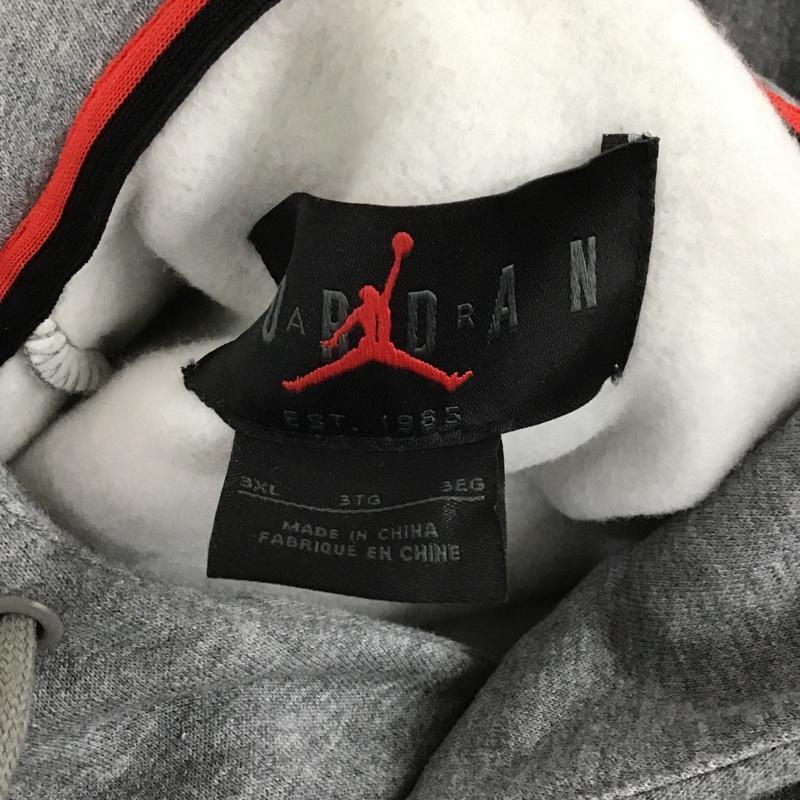 エアジョーダン AIR JORDAN パーカー 長袖 フーディ プルオーバー NIKE 4L 無地 灰 / グレー /  メンズ USED 古着 中古 10106065