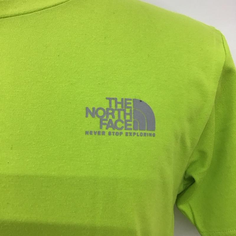 ザノースフェイス THE NORTH FACE Tシャツ 半袖 ON32104 バックプリント S ロゴ、文字 薄緑 / ライトグリーン /  メンズ USED 古着 中古 10114344