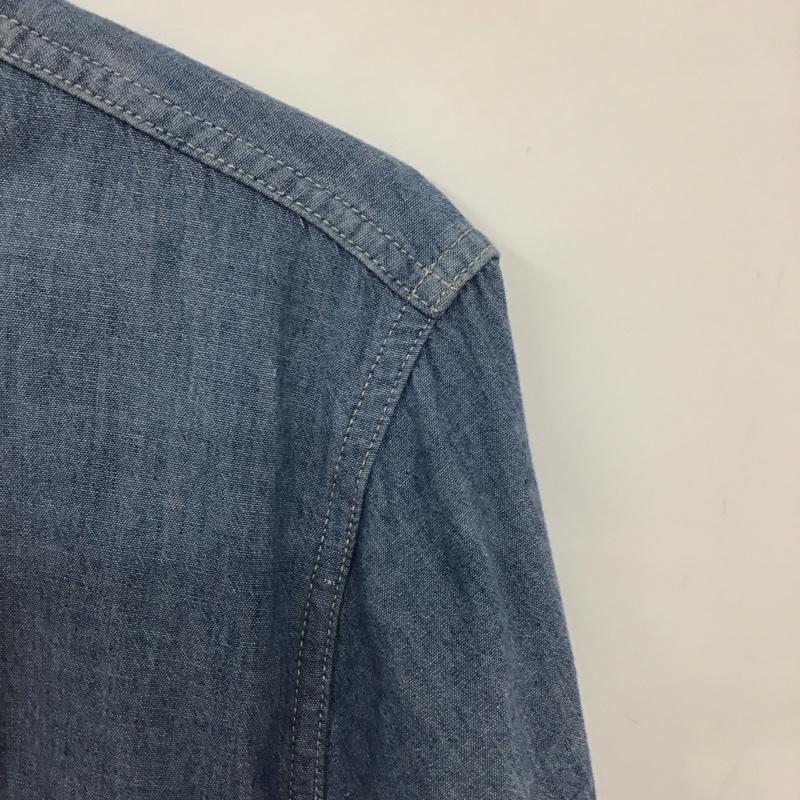 ピッグアンドルースター PIG&ROOSTER シャツ、ブラウス 長袖 長袖シャツ 無地シャツ ノーカラーシャツ デニムシャツ 40 無地 インディゴ / インディゴ /  メンズ USED 古着 中古 10132184