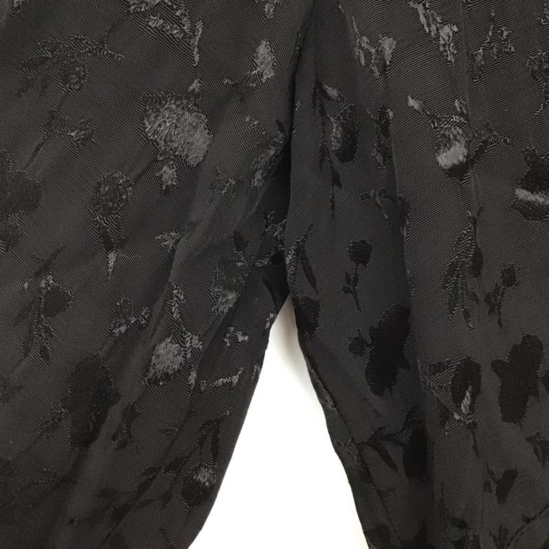 ザラ ZARA ワンピース ひざ丈スカート 9006 159 800 スキッパー L 花柄 黒 / ブラック /  レディース USED 古着 中古 10129209