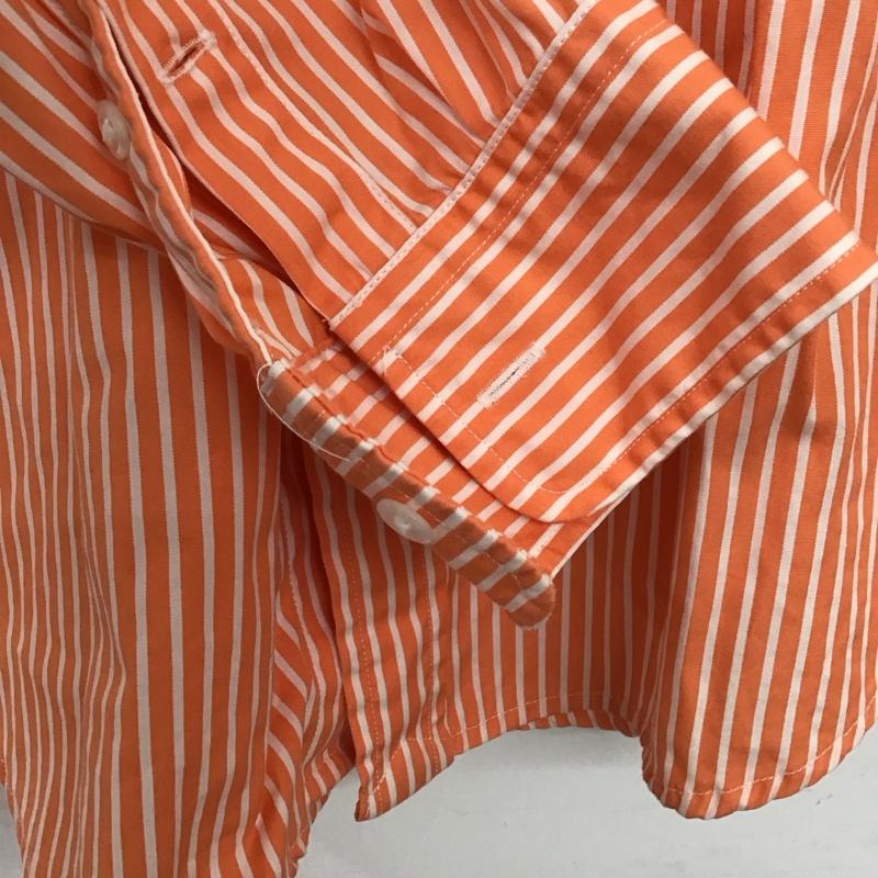 ラルフローレンスポーツ RALPHLAURENSPORT シャツ、ブラウス 長袖 8 ストライプ 白 / ホワイト / X 橙 / オレンジ /  レディース USED 古着 中古 10150833
