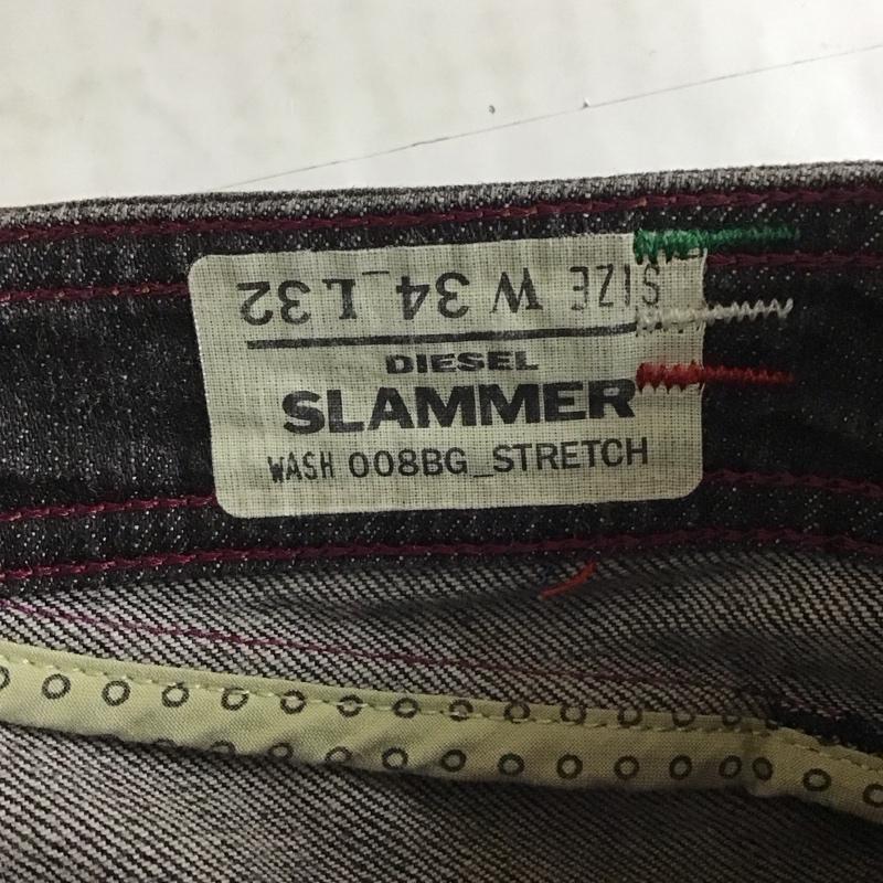 ディーゼル DIESEL パンツ デニム、ジーンズ デニムパンツ ストレートパンツ ワイドパンツ カジュアルパンツ 34 無地 黒 / ブラック /  メンズ USED 古着 中古 10115712