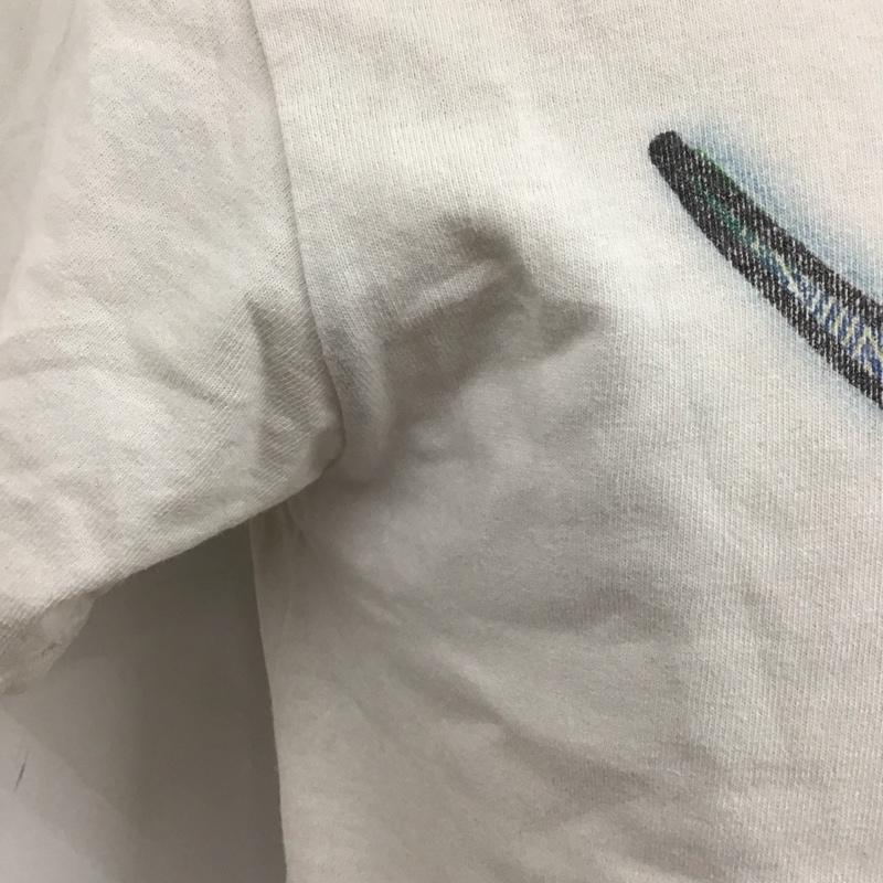 ステューシー STUSSY Tシャツ 半袖 半袖カットソー プリントTシャツ クルーネックカットソー M プリント 白 / ホワイト /  メンズ USED 古着 中古 10124005