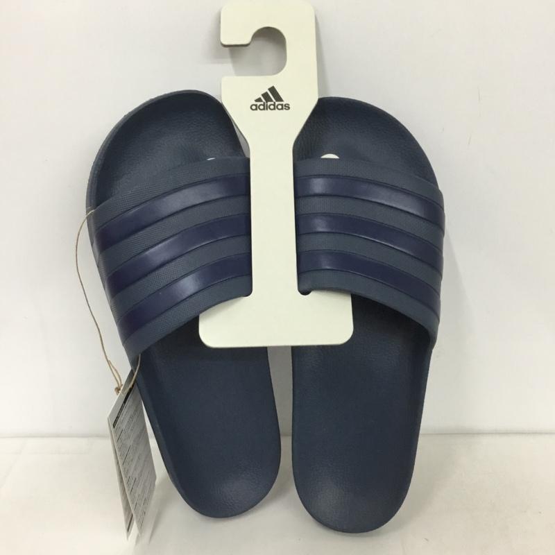 アディダス adidas サンダル サンダル IF0895 シャワーサンダル ADILETTE AQUA 28.5cm 28.5cm ボーダー柄 紺 / ネイビー /  メンズ USED 古着 中古 10124284