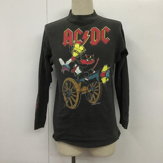 古着 USED カットソー 長袖 moviemusic 90s AC/DC HELLS BELLS DEVIL 1990年 プリント チャコールグレー / チャコールグレー /  メンズ USED 古着 中古 10105669