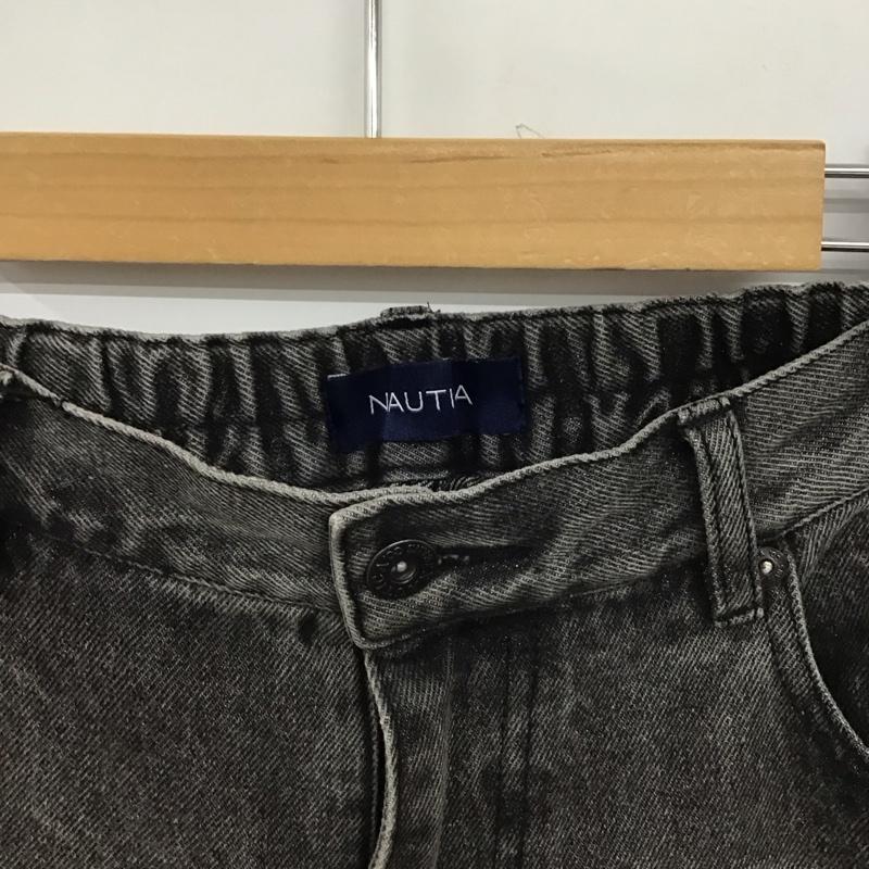 ノーティカ NAUTICA パンツ デニム、ジーンズ デニムパンツ ワイドパンツ カジュアルパンツ L ダメージ加工 ダークグレー / ダークグレー /  メンズ USED 古着 中古 10150765
