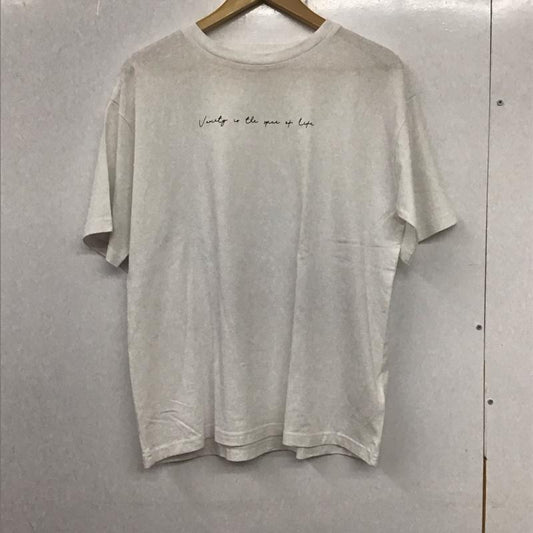 ローリーズファーム LOWRYS FARM Tシャツ 半袖 lf621058ad 半袖Tシャツ プリントTシャツ クルーネックカットソー FREE ロゴ、文字 白 / ホワイト /  レディース USED 古着 中古 10136123