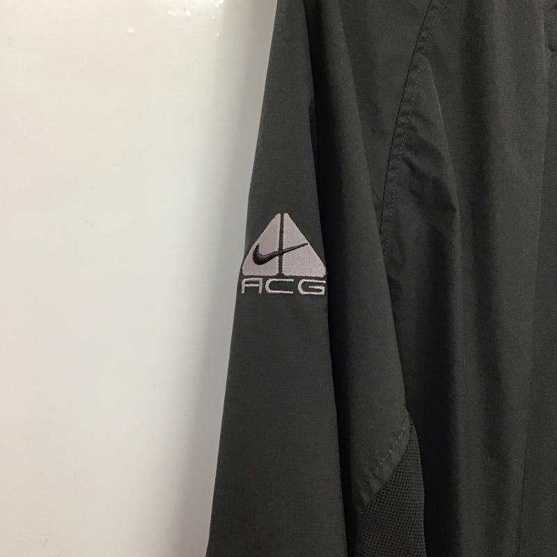 ナイキ エィシージー NIKE ACG ジャケット、上着 ジャンパー、ブルゾン ジップアップジャケット ナイロンジャケット アウター スタンドカラー 90s M ロゴ、文字 黒 / ブラック /  メンズ USED 古着 中古 10139541