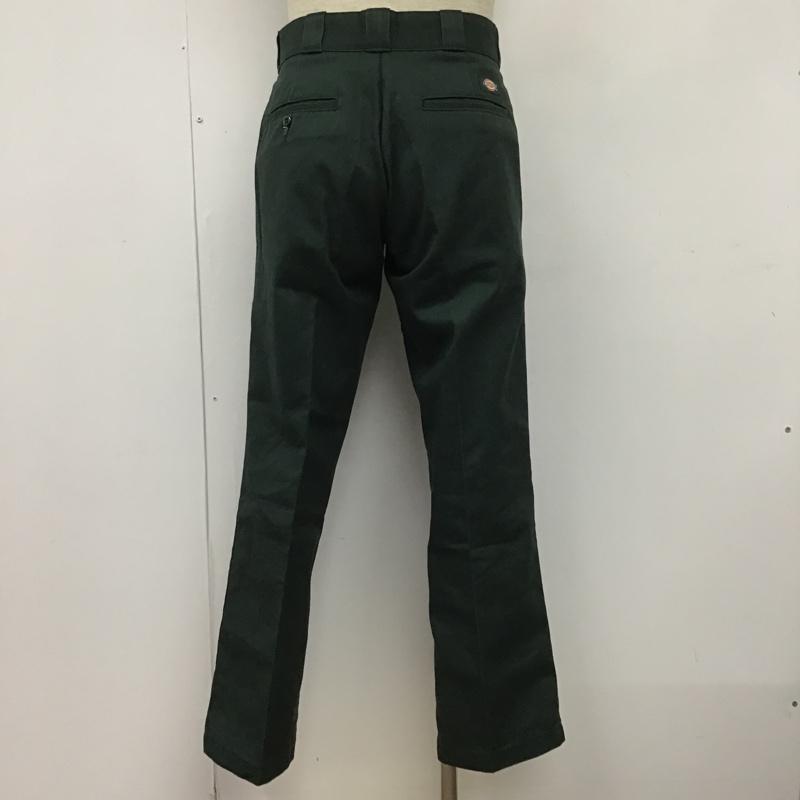 ディッキーズ Dickies パンツ ワークパンツ、ペインターパンツ センタータックパンツ ワイドパンツ ワークパンツ カジュアルジーンズ 30インチ 無地 緑 / グリーン /  メンズ USED 古着 中古 10105594