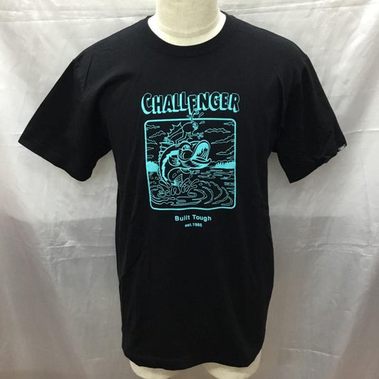 チャレンジャー CHALLENGER Tシャツ 半袖 半袖カットソー プリントTシャツ クルーネックカットソー L プリント 黒 / ブラック /  メンズ USED 古着 中古 10112207