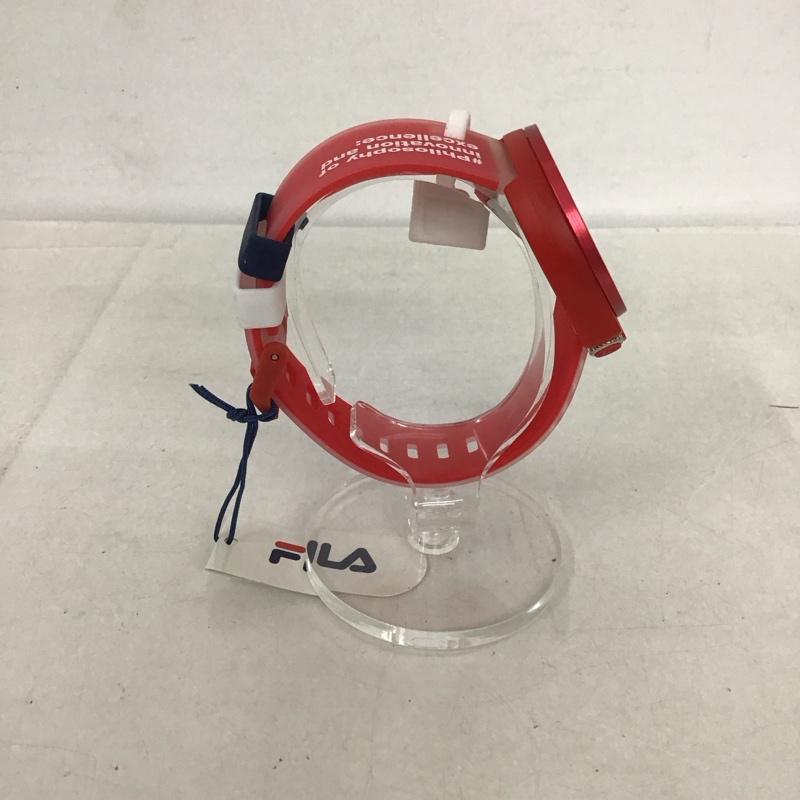 フィラ FILA 腕時計 アナログ（クォーツ式） 38-199 ロゴ、文字 赤 / レッド /  レディース USED 古着 中古 10134117
