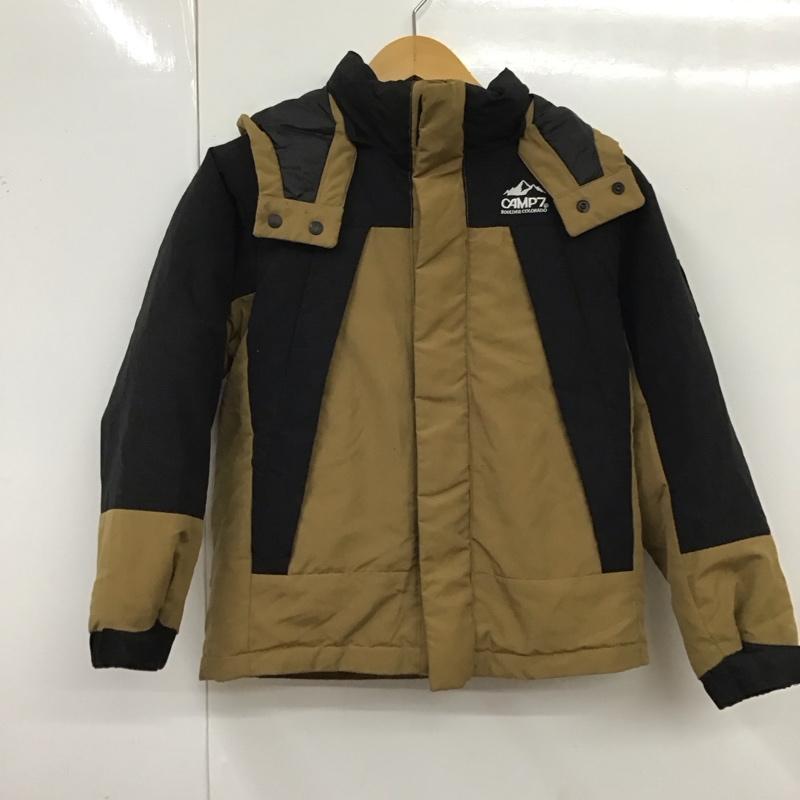 キャンプセブン CAMP7 ジャケット、上着 ジャンパー、ブルゾン CP44032001 2WAY中綿切り替えアウター キッズ 140cm 140cm ロゴ、文字 黒 / ブラック / X ベージュ / ベージュ /  ボーイズ USED 古着 中古 10119590