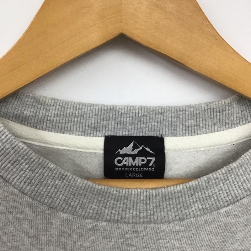 キャンプセブン CAMP7 トレーナー 長袖 長袖トレーナー スウェット クルーネック プルオーバー L ロゴ、文字 灰 / グレー /  メンズ USED 古着 中古 10149307