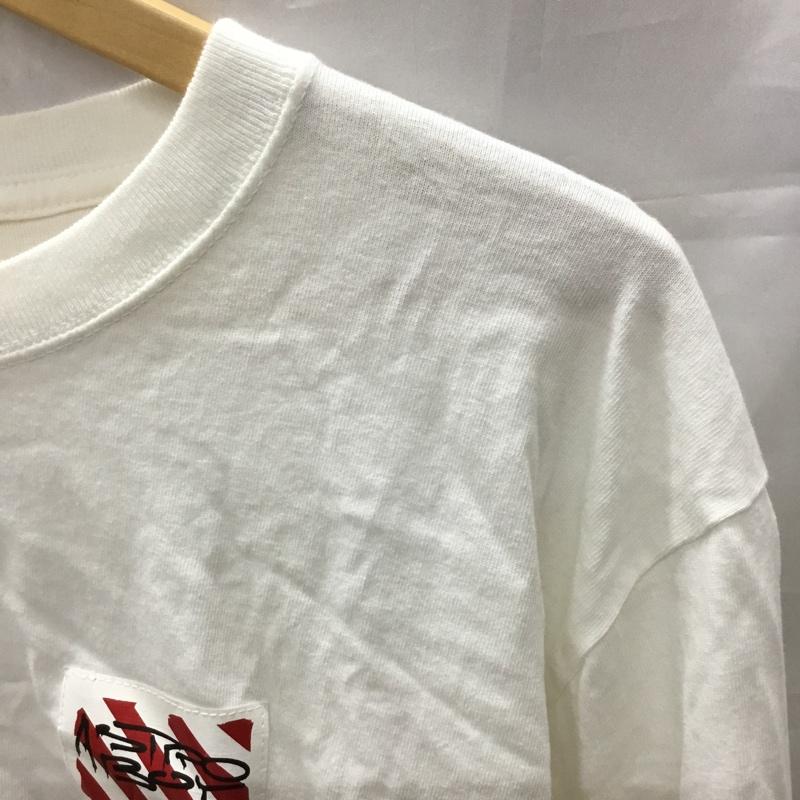 リュウジカミヤマ RYUJI KAMIYAMA Tシャツ 長袖 BHM-78360-B 鉄腕アトム 手塚治虫 生誕90周年記念 L ロゴ、文字 白 / ホワイト / X 赤 / レッド /  メンズ USED 古着 中古 10119284