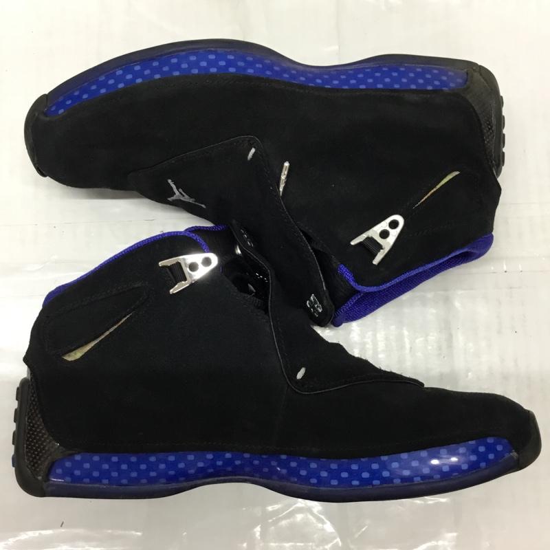 ナイキ NIKE スニーカー スニーカー AA2494-007 AIR JORDAN 18 RETRO 27cm 27.0cm ワンポイント 黒 / ブラック / X 青 / ブルー /  メンズ USED 古着 中古 10110491