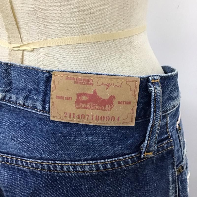 アングリッド Ungrid パンツ デニム、ジーンズ 111521417501 セルヴィッチクラッシュボーイズデニム ダメージ加工 青 / ブルー /  レディース USED 古着 中古 10114584