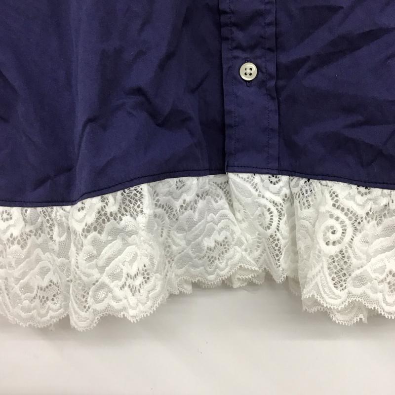 ラルフローレン RALPHLAUREN シャツ、ブラウス 半袖 リメイク S 無地 紺 / ネイビー /  レディース USED 古着 中古 10144552