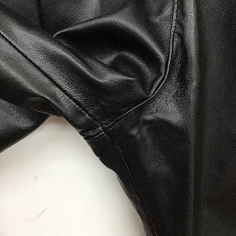 ザラ ZARA ボトムス ボトムス 4387 281 800 フェイクレザーパンツ タグ付き 40 無地 黒 / ブラック /  レディース USED 古着 中古 10129116