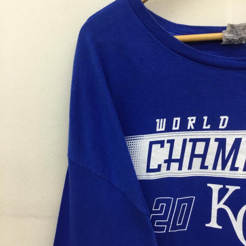 ユーズドクロージング used clothes Tシャツ 長袖 2015 MLB WORLD SERIES ROYALS CHAMPIONS XXL ロゴ、文字 青 / ブルー /  メンズ USED 古着 中古 10127550