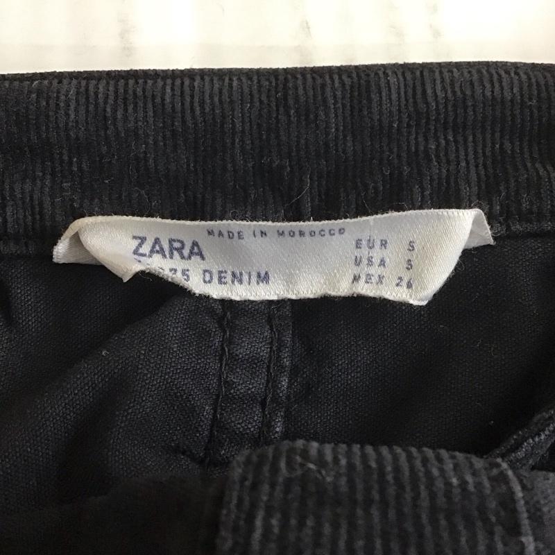 ザラ ZARA ワンピース ひざ丈スカート S 無地 黒 / ブラック /  レディース USED 古着 中古 10108113