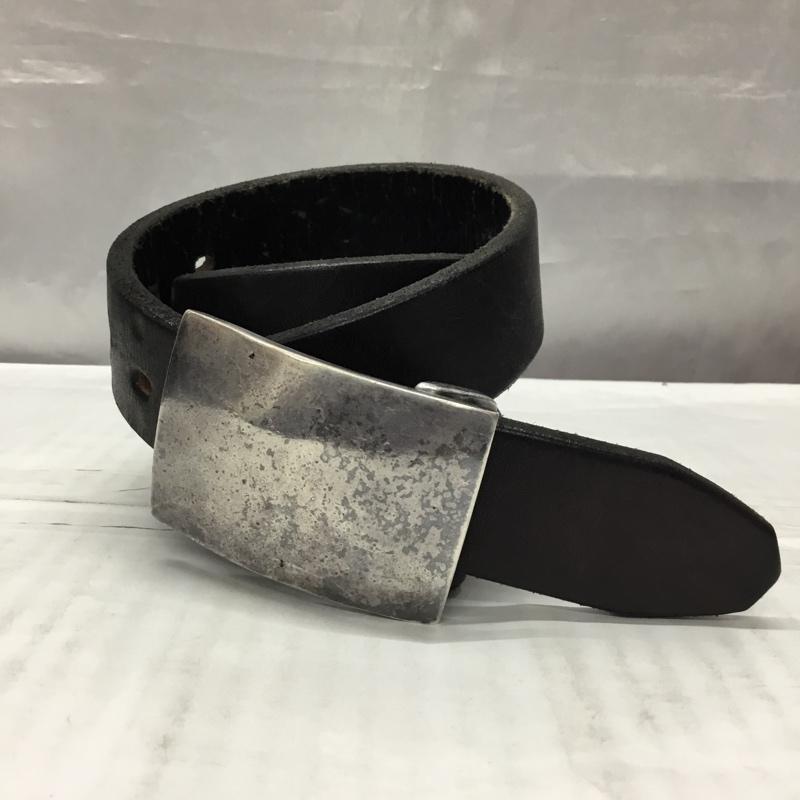 フラットヘッド The Flat Head ベルト・バックル ベルト レザー 34 無地 黒 / ブラック /  メンズ USED 古着 中古 10113729