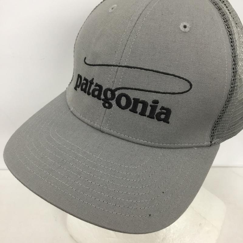 パタゴニア patagonia 帽子 キャップ メッシュキャップ ロゴ、文字 灰 / グレー /  メンズ USED 古着 中古 10143301