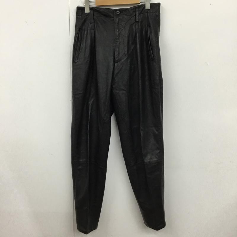 イッセイミヤケ ISSEY MIYAKE パンツ ワークパンツ、ペインターパンツ レザーパンツ ワイドパンツ 80s M 無地 黒 / ブラック /  メンズ USED 古着 中古 10120665