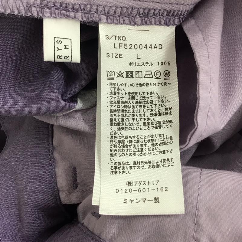 ローリーズファーム LOWRYS FARM パンツ スラックス LF520044AD ワイドパンツ タックパンツ L 無地 紫 / パープル /  レディース USED 古着 中古 10139165