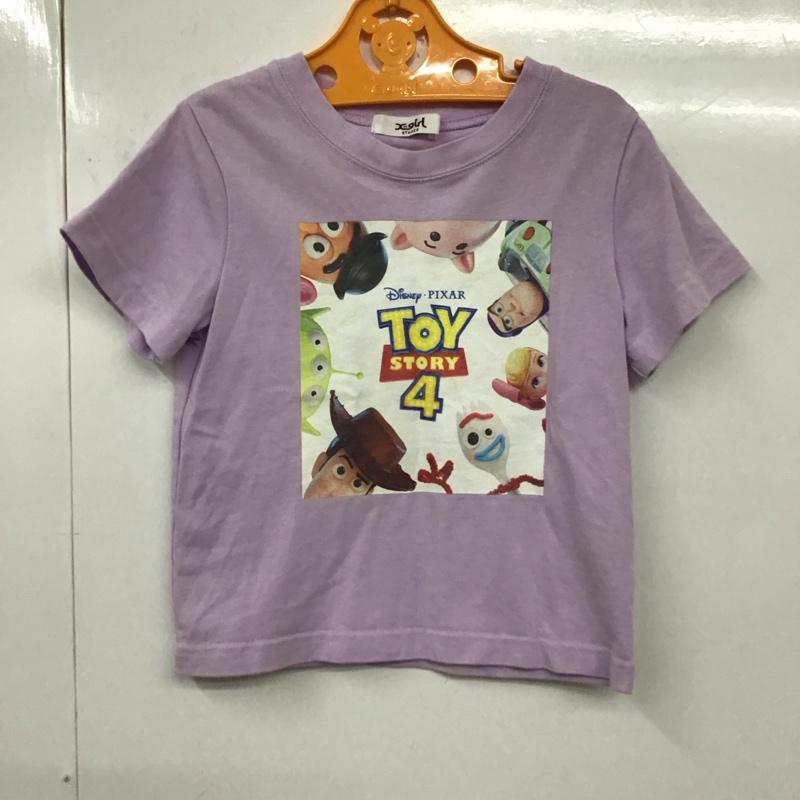 エックスガール X-girl Tシャツ 半袖 半袖カットソー プリントTシャツ クルーネックカットソー 110cm プリント 紫 / パープル /  ガールズ USED 古着 中古 10117504