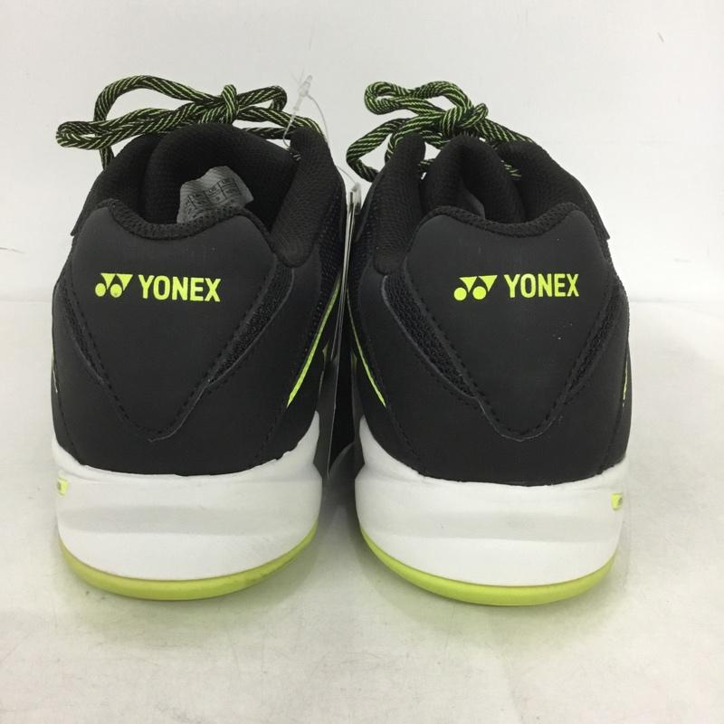 ヨネックス YONEX スニーカー スニーカー SHT107D テニスシューズ パワークッション 107D 27cm 27.0cm ロゴ、文字 黒 / ブラック / X 黄 / イエロー /  メンズ USED 古着 中古 10142479