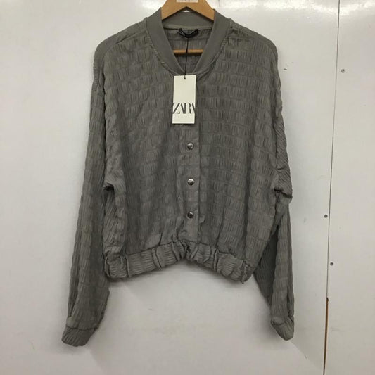 ザラ ZARA ジャケット、上着 ジャンパー、ブルゾン 1165 688 802 薄手ジャケット M 無地 灰 / グレー /  レディース USED 古着 中古 10139261