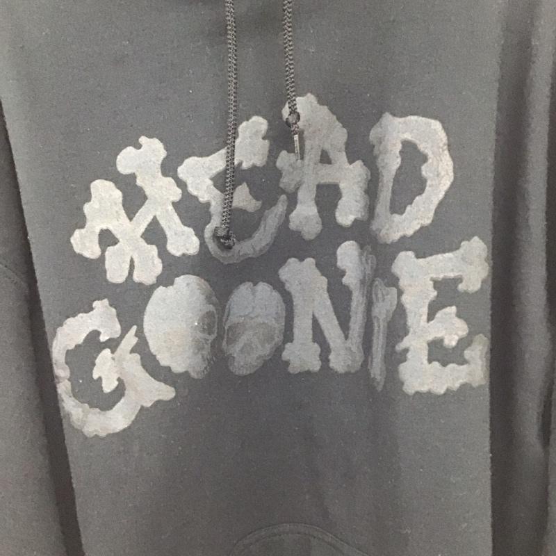 ヘッドグーニー HEADGOONIE パーカー 長袖 長袖パーカー プルオーバーパーカー スウェット XL ロゴ、文字 黒 / ブラック /  メンズ USED 古着 中古 10149104