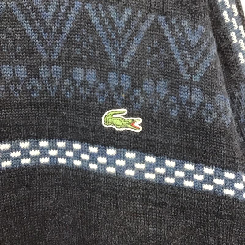 ラコステ LACOSTE ニット、セーター 長袖 長袖ニットカットソー クルーネック セーター 4 ロゴ、文字 マルチカラー / マルチカラー /  メンズ USED 古着 中古 10144231