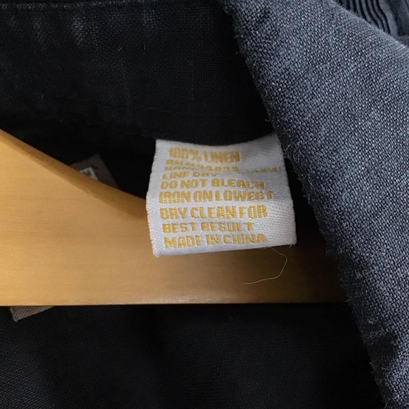 古着 USED シャツ、ブラウス 半袖 半袖シャツ 無地シャツ ポケットシャツ キューバシャツ M 無地 黒 / ブラック /  メンズ USED 古着 中古 10130587