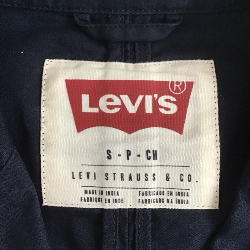 リーバイス Levi s ジャケット、上着 ジャケット、ブレザー シングルジャケット カジュアルジャケット アウター カラージャケット S 無地 紺 / ネイビー /  メンズ USED 古着 中古 10107793