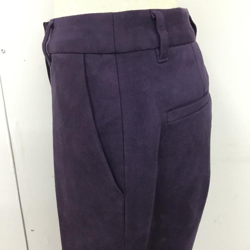 ジーナシス JEANASIS ボトムス ボトムス JS050505TS スリットパンツ ヌバックライクフレアパンツ M 無地 紫 / パープル /  レディース USED 古着 中古 10107028