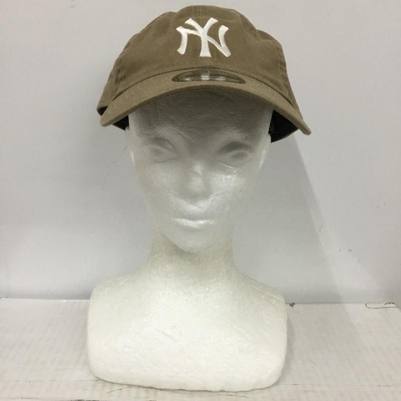 ニューエラ NEW ERA 帽子 キャップ ニューヨーク ヤンキース NY MLB ロゴ、文字 ベージュ / ベージュ /  メンズ USED 古着 中古 10124187