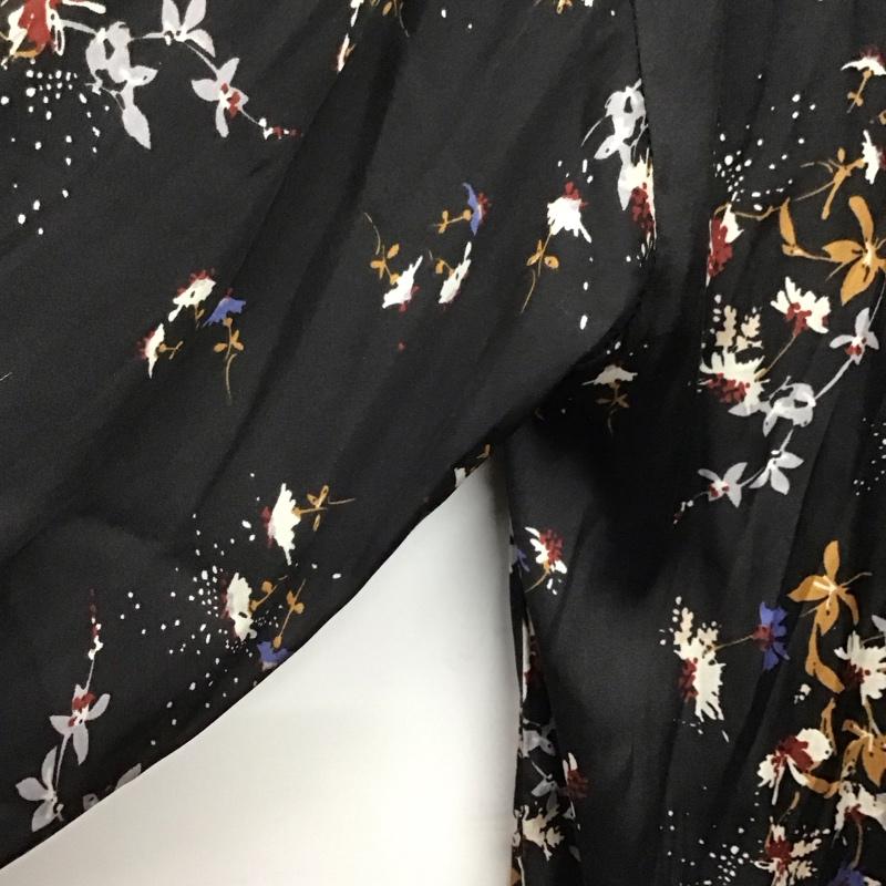 レプシィム LEPSIM カーディガン 七分袖 LP070216AD ロングカーディガン ガウン FREE 花柄 黒 / ブラック /  レディース USED 古着 中古 10142233