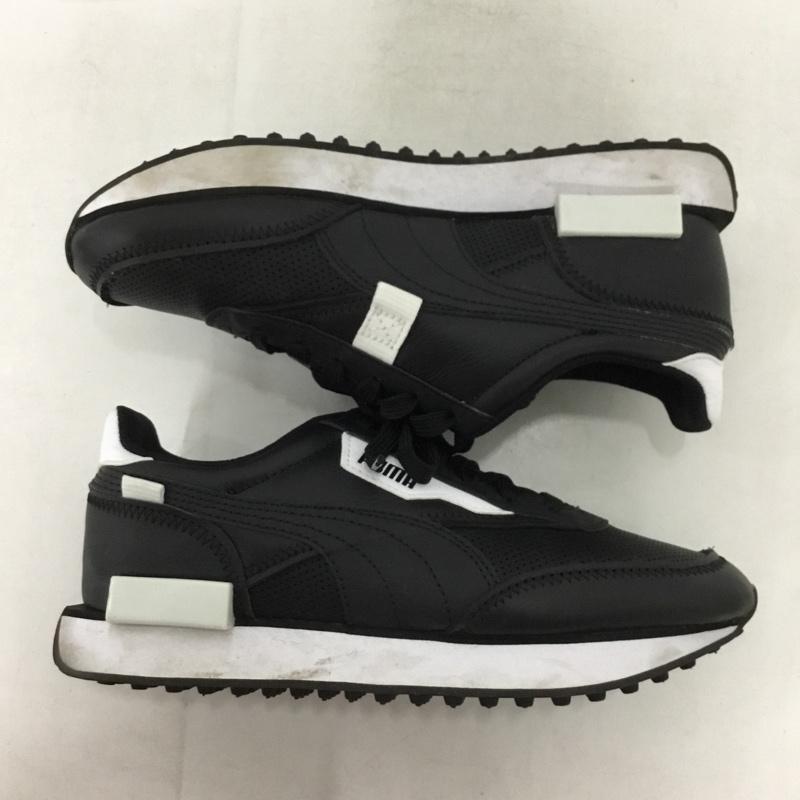 プーマ PUMA スニーカー スニーカー 374763-02 フューチャー ライダー コントラスト UK3.5 US：4.5 ロゴ、文字 黒 / ブラック / X 白 / ホワイト /  レディース USED 古着 中古 10150247
