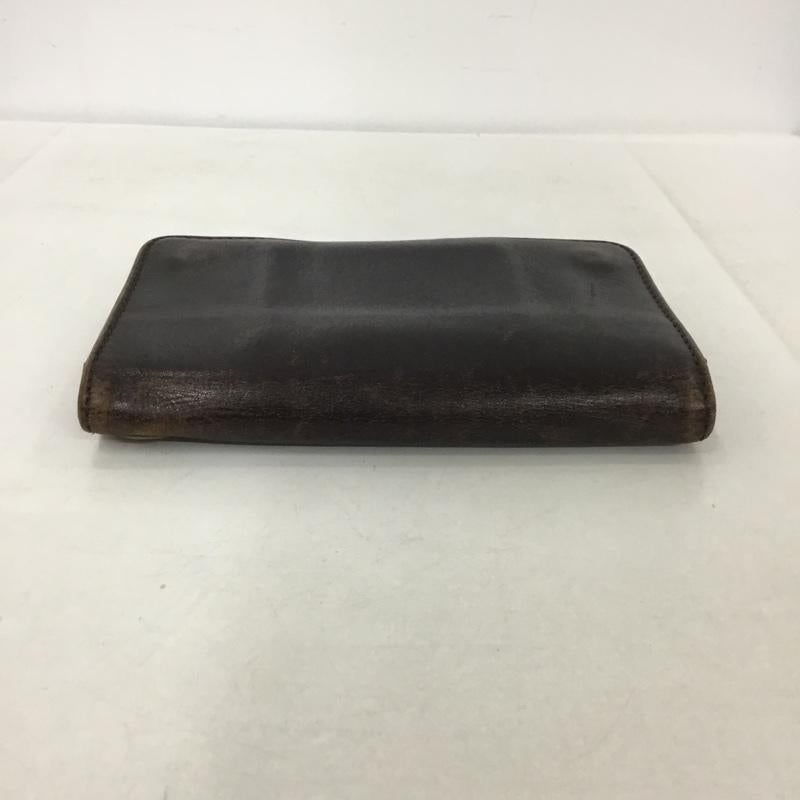 ポーター PORTER 財布 二つ折り WACKO MARIA レザー 無地 ダークブラウン / ダークブラウン /  メンズ USED 古着 中古 10137405