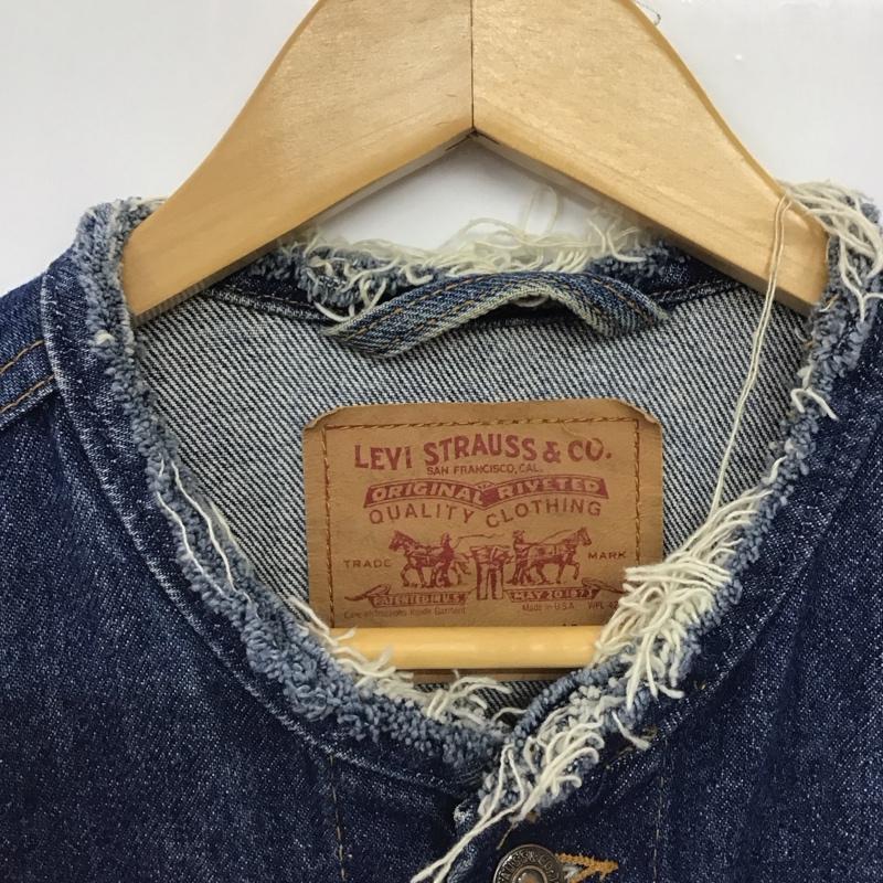 リーバイストラウスアンドコー Levi Strauss & co. ジャケット、上着 ジャンパー、ブルゾン デニムジャケット Gジャン アウター カジュアルジャケット 40 ダメージ加工 インディゴ / インディゴ /  メンズ USED 古着 中古 10150288