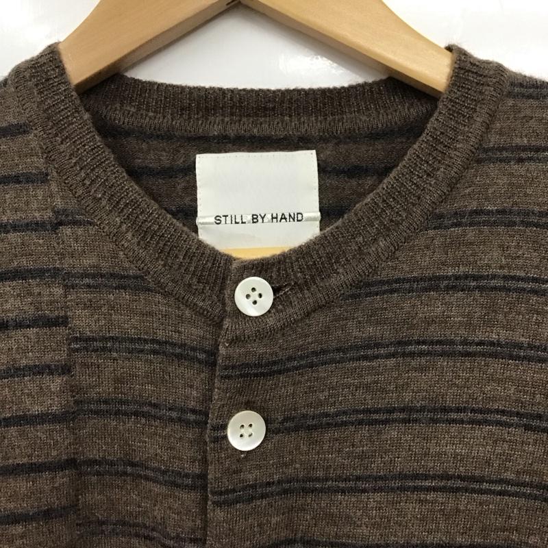 スティル バイ ハンド STILL BY HAND カーディガン 長袖 KN0573 ピッチ変えボーダークルーネックカーディガン 46 ボーダー柄 マルチカラー / マルチカラー /  メンズ USED 古着 中古 10131807