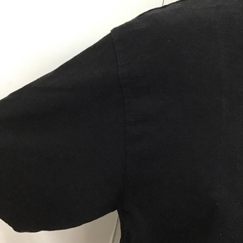 桃太郎ジーンズ MOMOTARO JEANS Tシャツ 半袖 半袖カットソー プリントTシャツ クルーネックカットソー XL 無地 黒 / ブラック /  メンズ USED 古着 中古 10107210