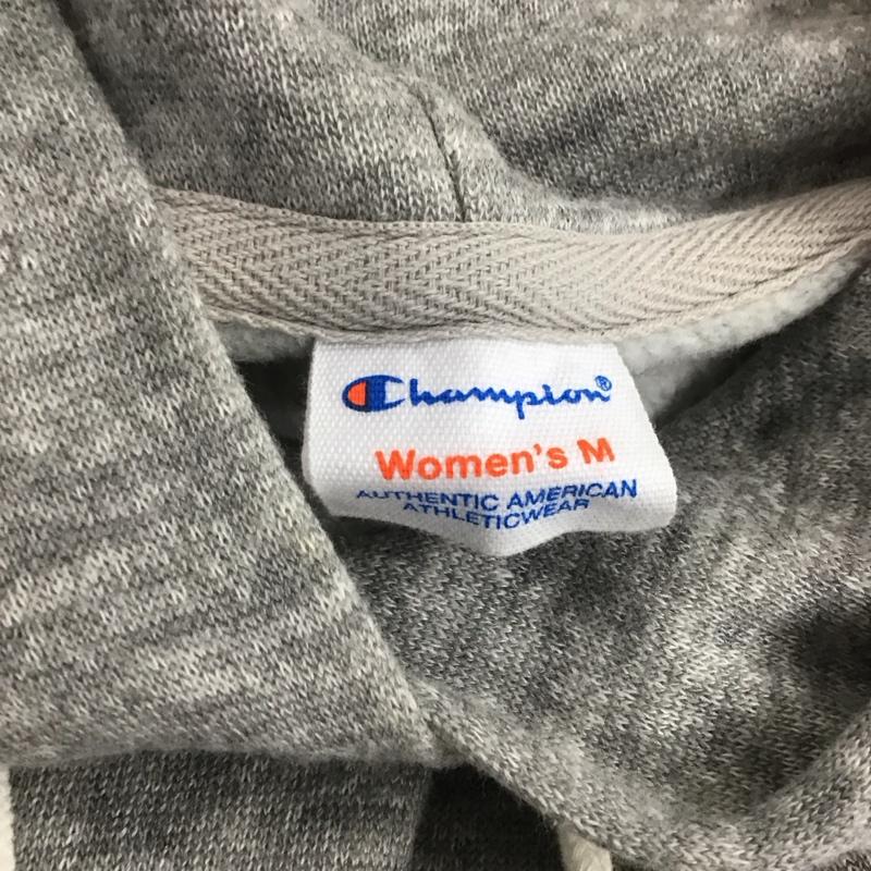チャンピオン Champion ワンピース ロングスカート cw-q106 長袖ロングワンピース フレアワンピース スウェットワンピース M ロゴ、文字 灰 / グレー /  レディース USED 古着 中古 10141292