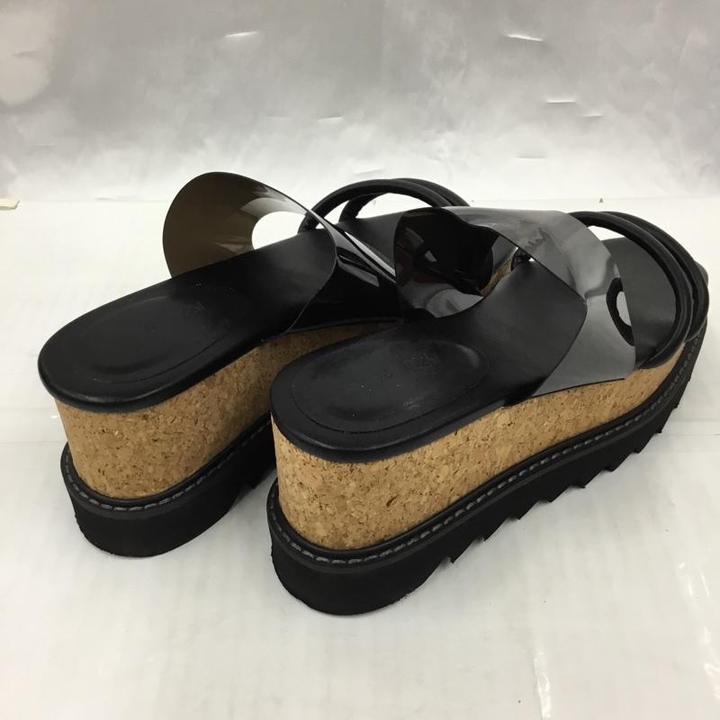 アズールバイマウジー AZUL BY MOUSSY サンダル サンダル SHARK SOLE CORK HEEL SANDALS 厚底サンダル M 無地 黒 / ブラック /  レディース USED 古着 中古 10105842