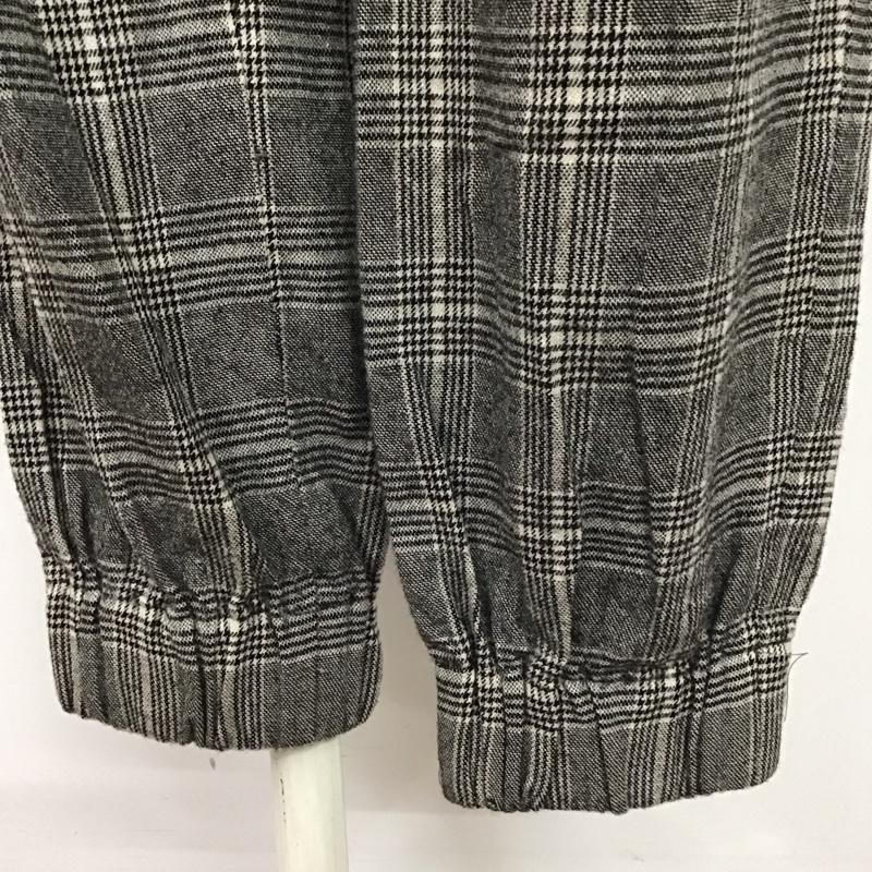 アメリカーナ AMERICANA パンツ スラックス ウール混 M チェック 黒 / ブラック / X 白 / ホワイト /  レディース USED 古着 中古 10117366
