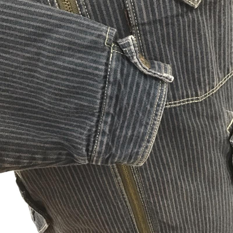 リーバイストラウスアンドコー Levi Strauss & co. ジャケット、上着 ジャンパー、ブルゾン ジップアップデニムジャケット カラージャケット ストライプジャケット ラグラン M ストライプ 紫 / パープル / X 紺 / ネイビー /  メンズ USED 古着 中古 10106785